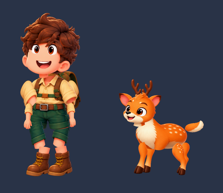 Kido dan Rusa, karakter asli game Kido Story
