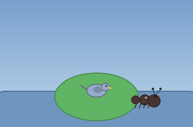Ilustrasi dongeng Pipit & Semut